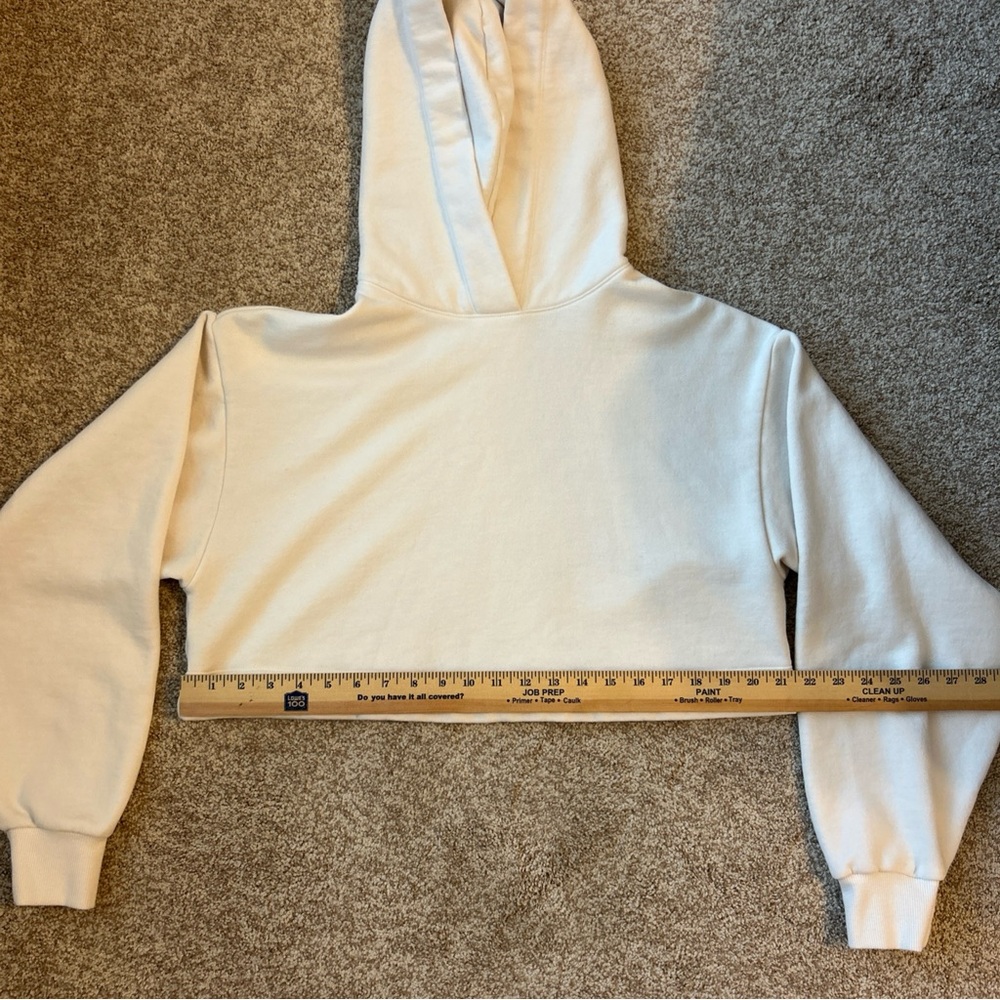 Alo Yoga Bae Hoodie Sweatshirt Cropped Ivory Women’s Sz Small Pullover Athletic - Picture 6 of 8